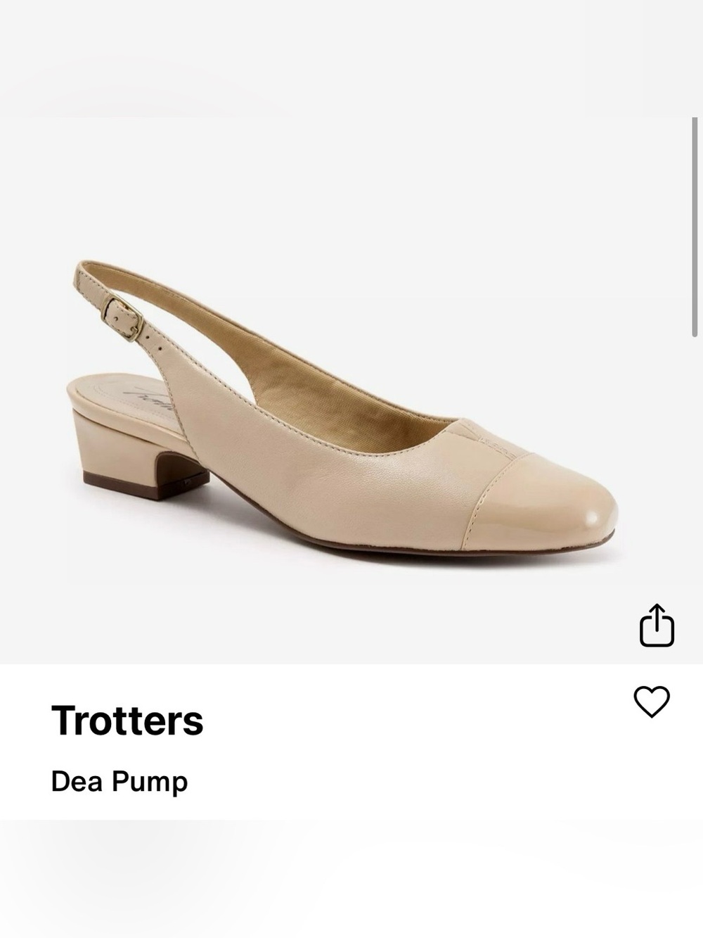 Trotters Slingback Pumps NWB - Nude Block Heel